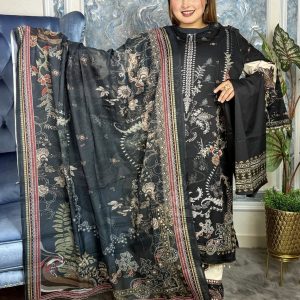 Dubai Silk Three Piece Black