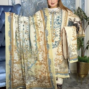Dubai Silk Three Piece Golden