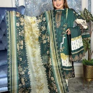 Dubai Silk Three Piece Green